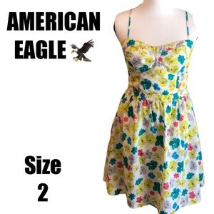 AMERICAN EAGLE STRAPPY HALTER SUMMER DRESS SIZE 2